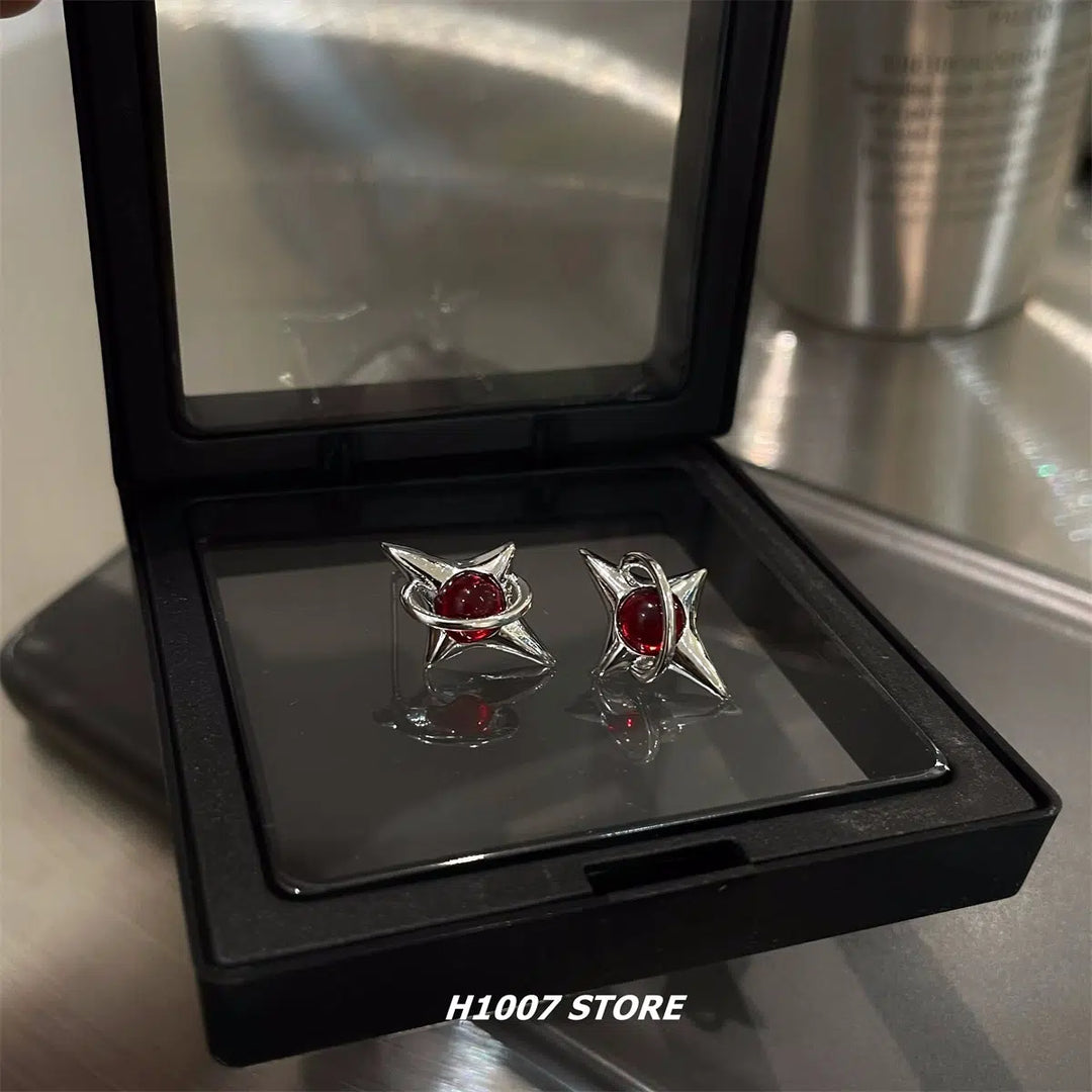 Star-Shaped Hip-Hop Stud Earrings
