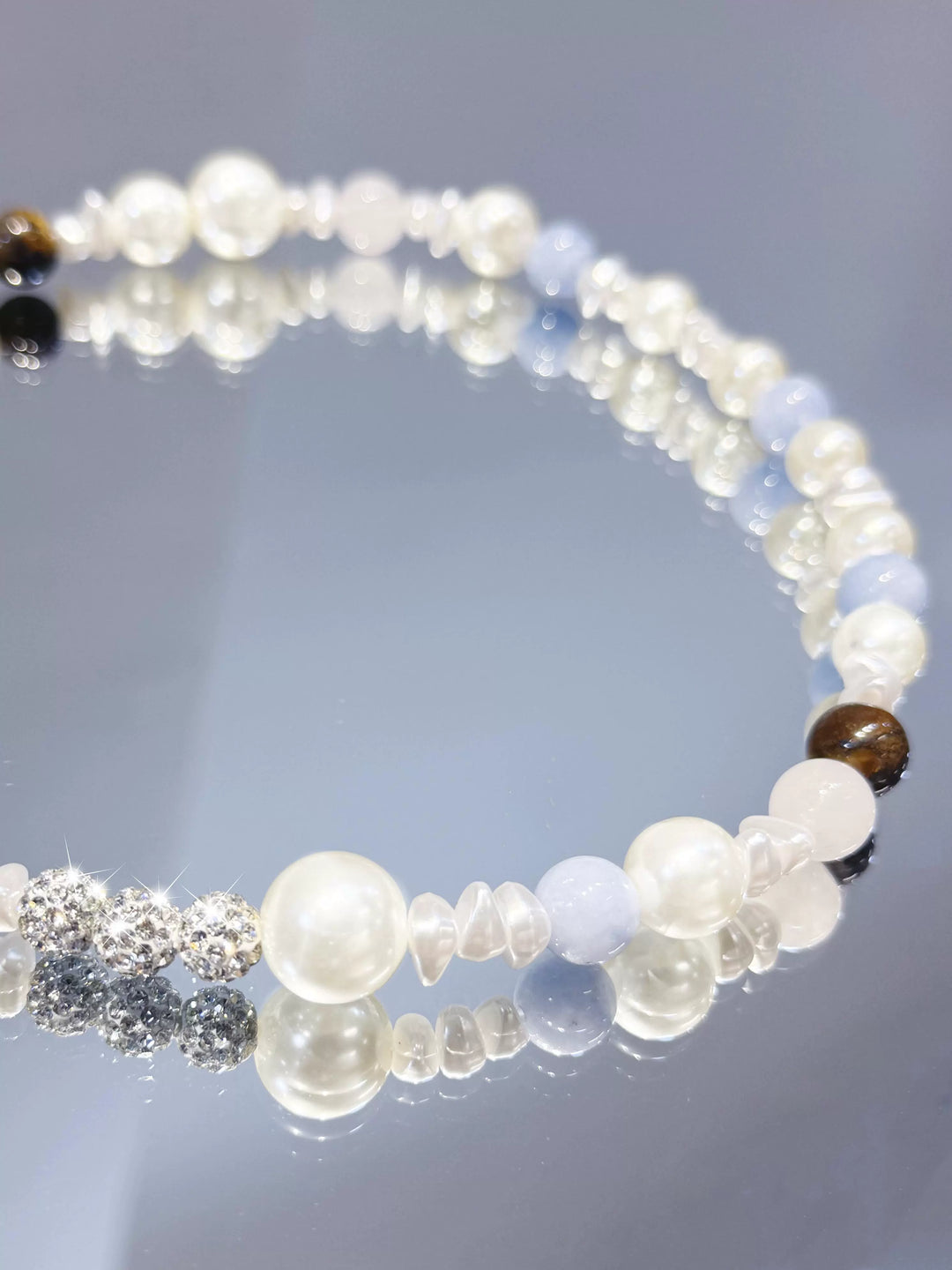Natural Stone Pearl Handmade Clavicle Necklace