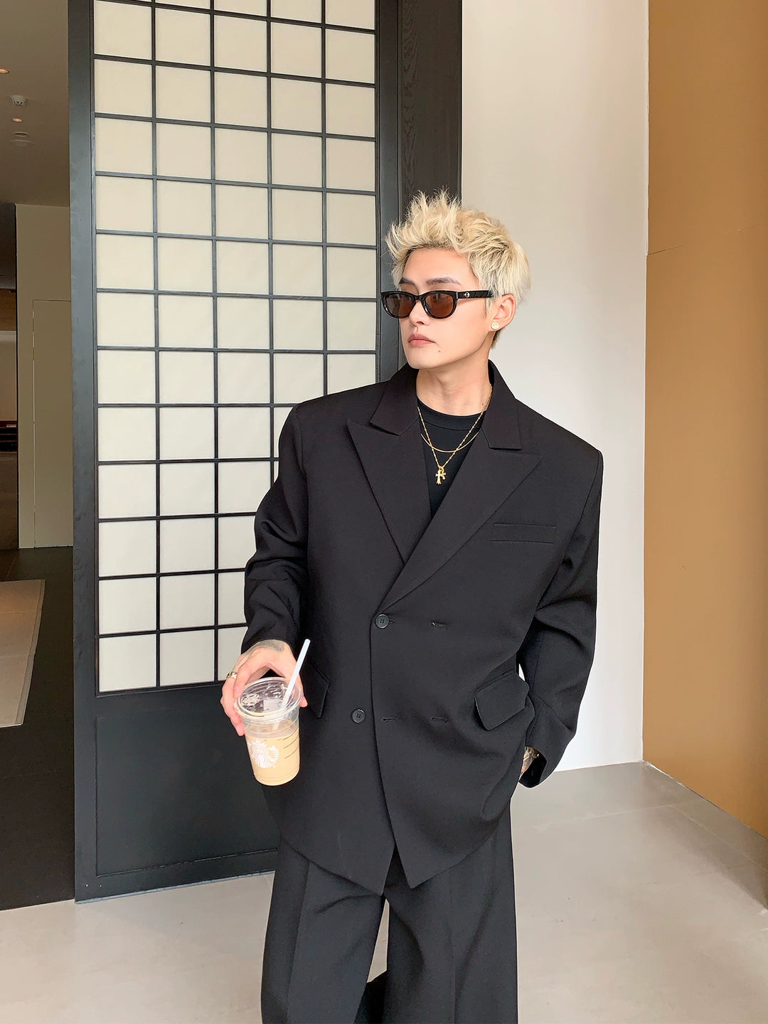 Double-Breasted Jacket and Pants