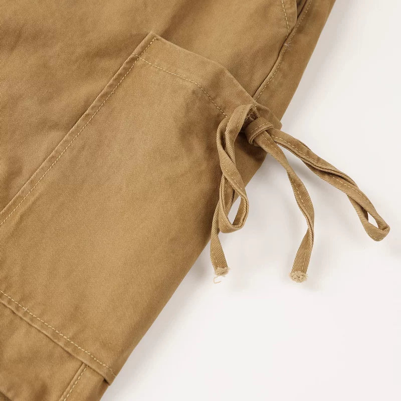 מכנסי קארגו קזualים ברגל רחבה עם כיסים 