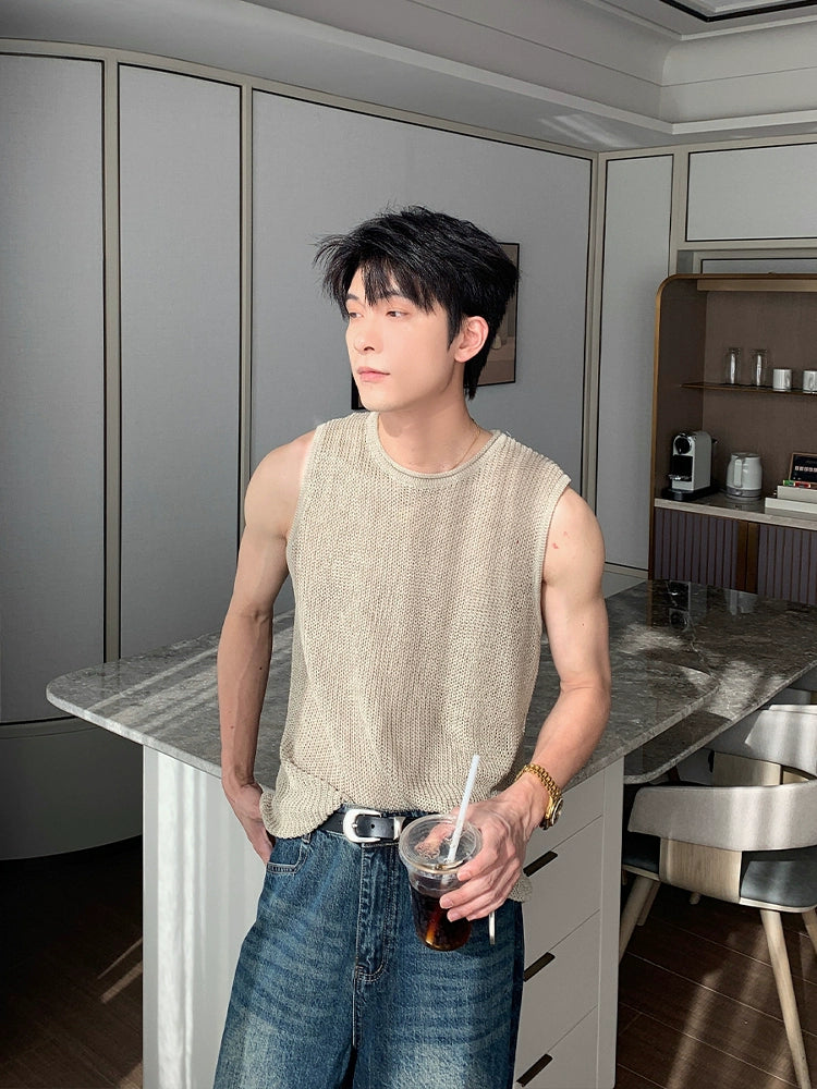 Knitted Sleeveless Breathable Tank Top