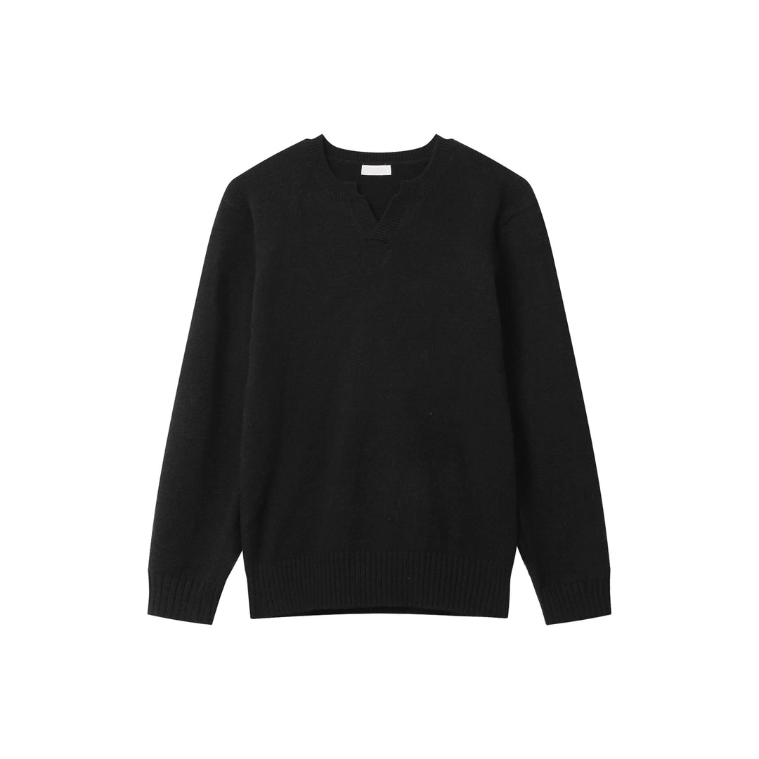 Versatile V-Neck Knit Sweater