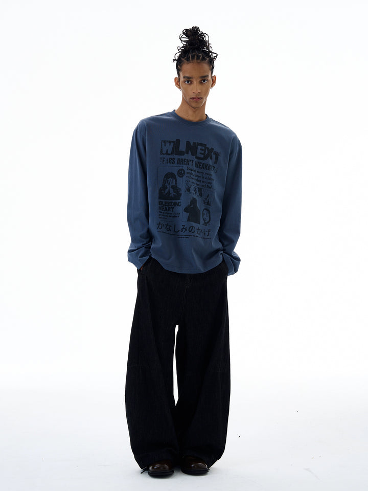 Graphic Long Sleeve Pullover Shirt