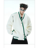 Slanted Button Knit Sweater