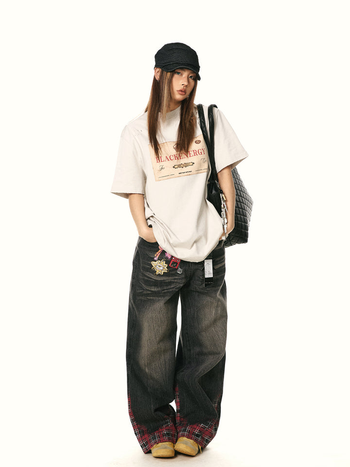 Retro Graphic Printed Loose T-shirt