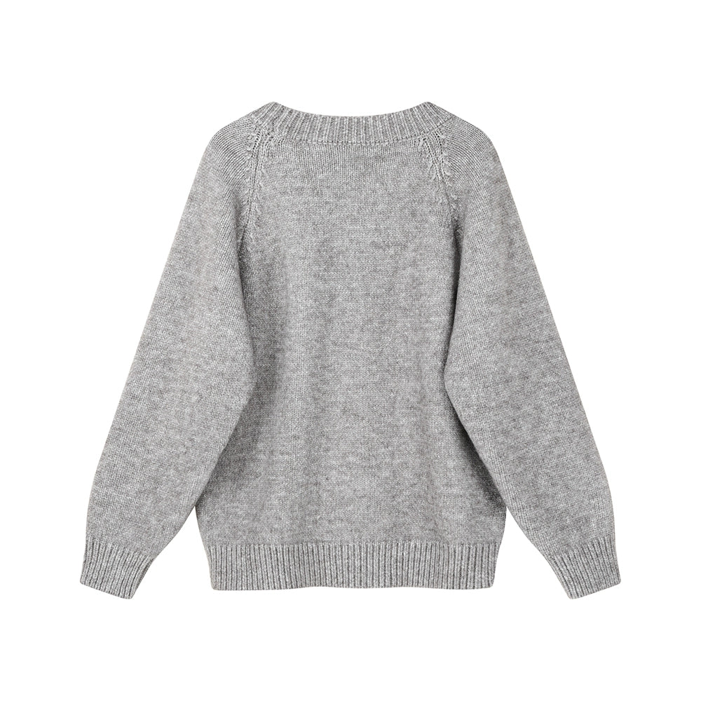 Embroidered Dog Knit Pullover