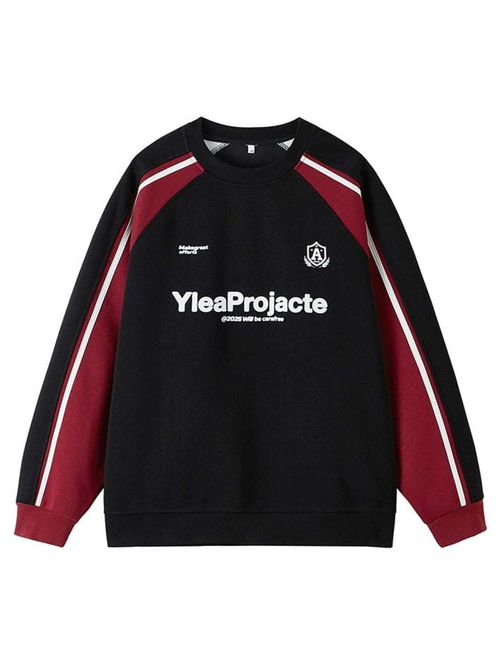 Raglan Sleeve Crew Neck Sweatshirt