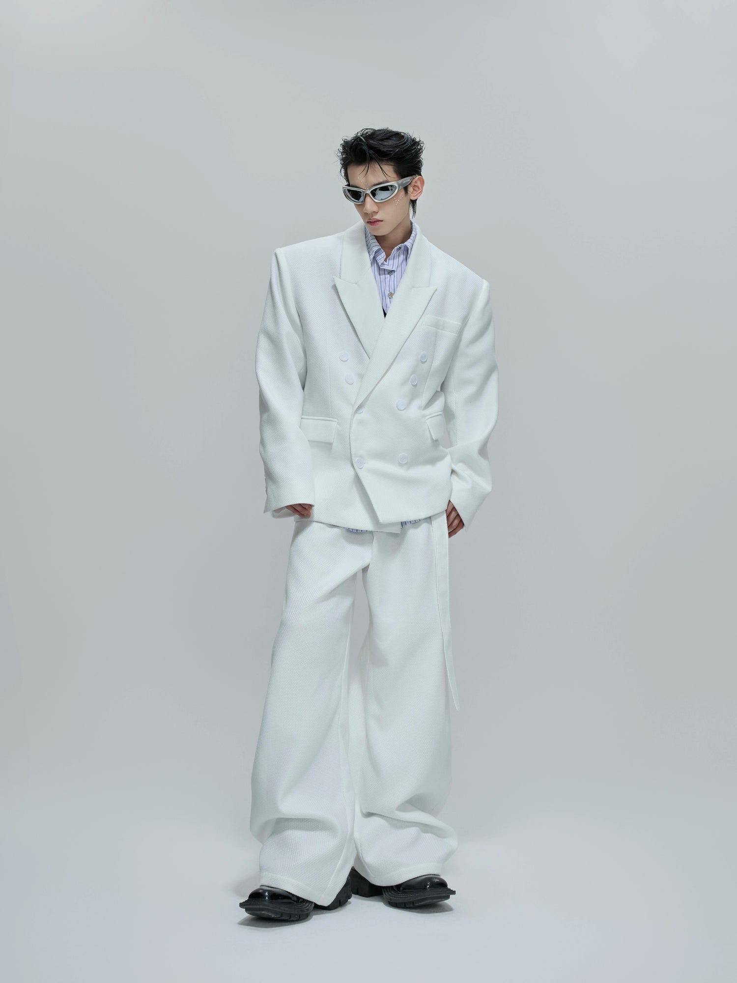 Karakış Doku Oversize Takım Ceket ve Pantolon 