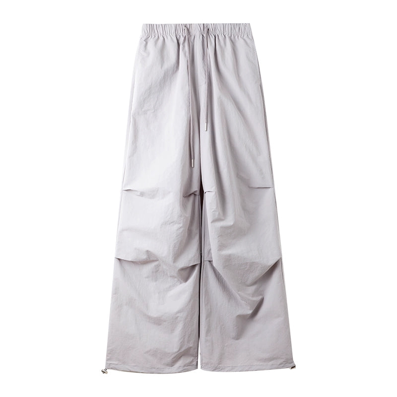Wide Leg Drawstring Casual Pants