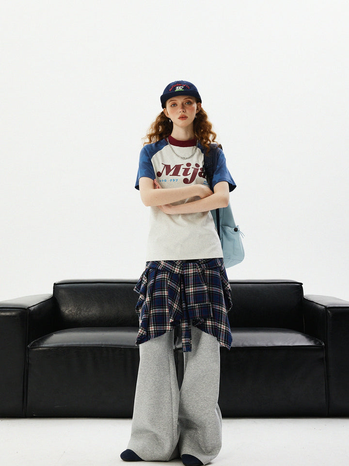 Camiseta de Manga Curta Raglan Retro Star 