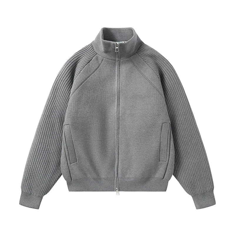 Veste en duvet Cardigan en tricot avec fermeture éclair 