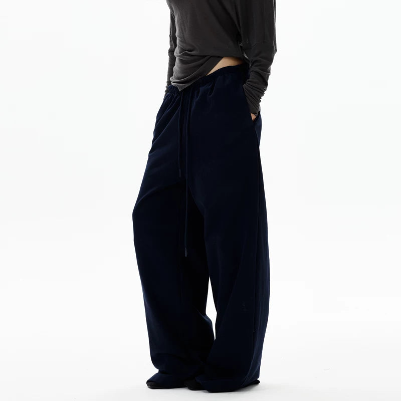 レトロルーズフィットカジュアルスポーツパンツ 