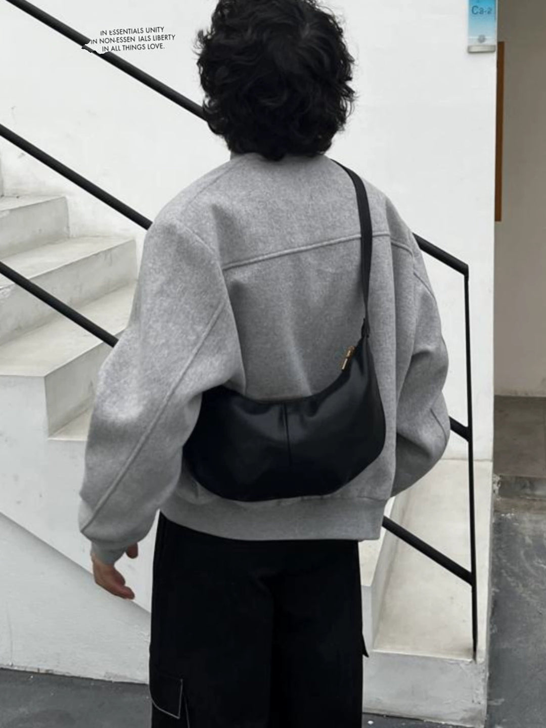 Black Leather Shoulder Bag