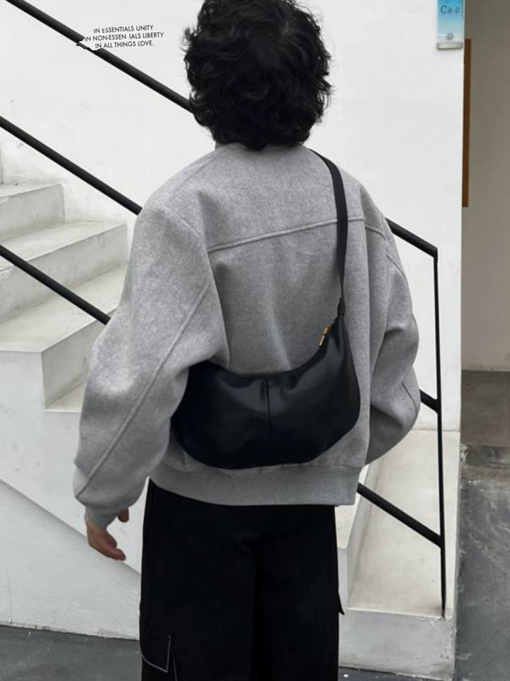 Black Leather Shoulder Bag