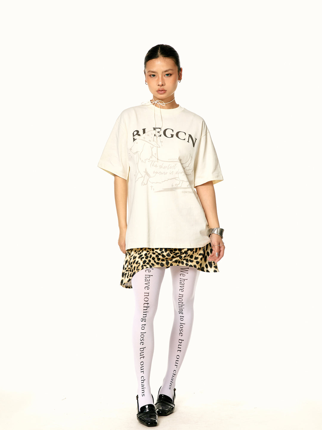 Dachshund Print Cotton Casual T-Shirt