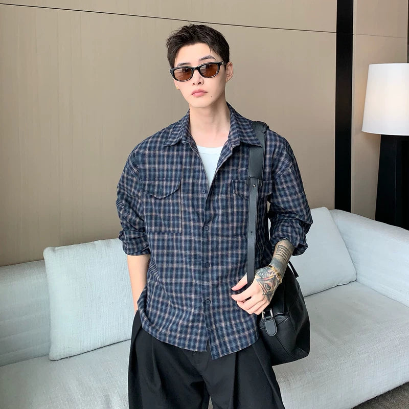 Chemise à manches longues en jacquard déchiré 