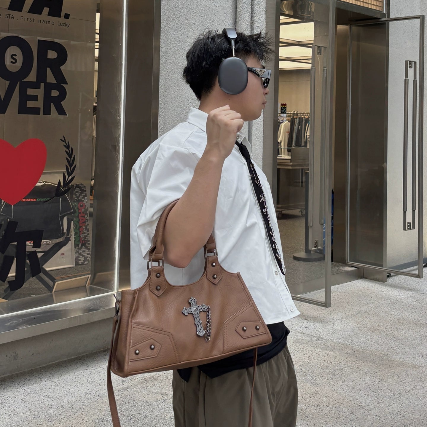 Artificial Leather Shoulder Hobo Bag