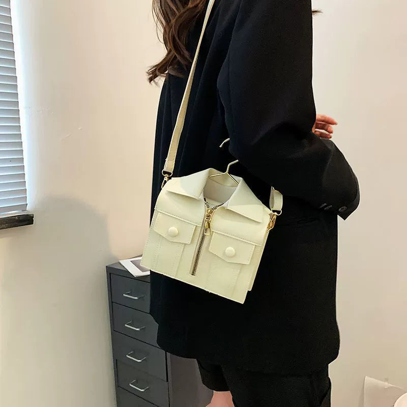 Textured Jacket Design Small Messenger Bag