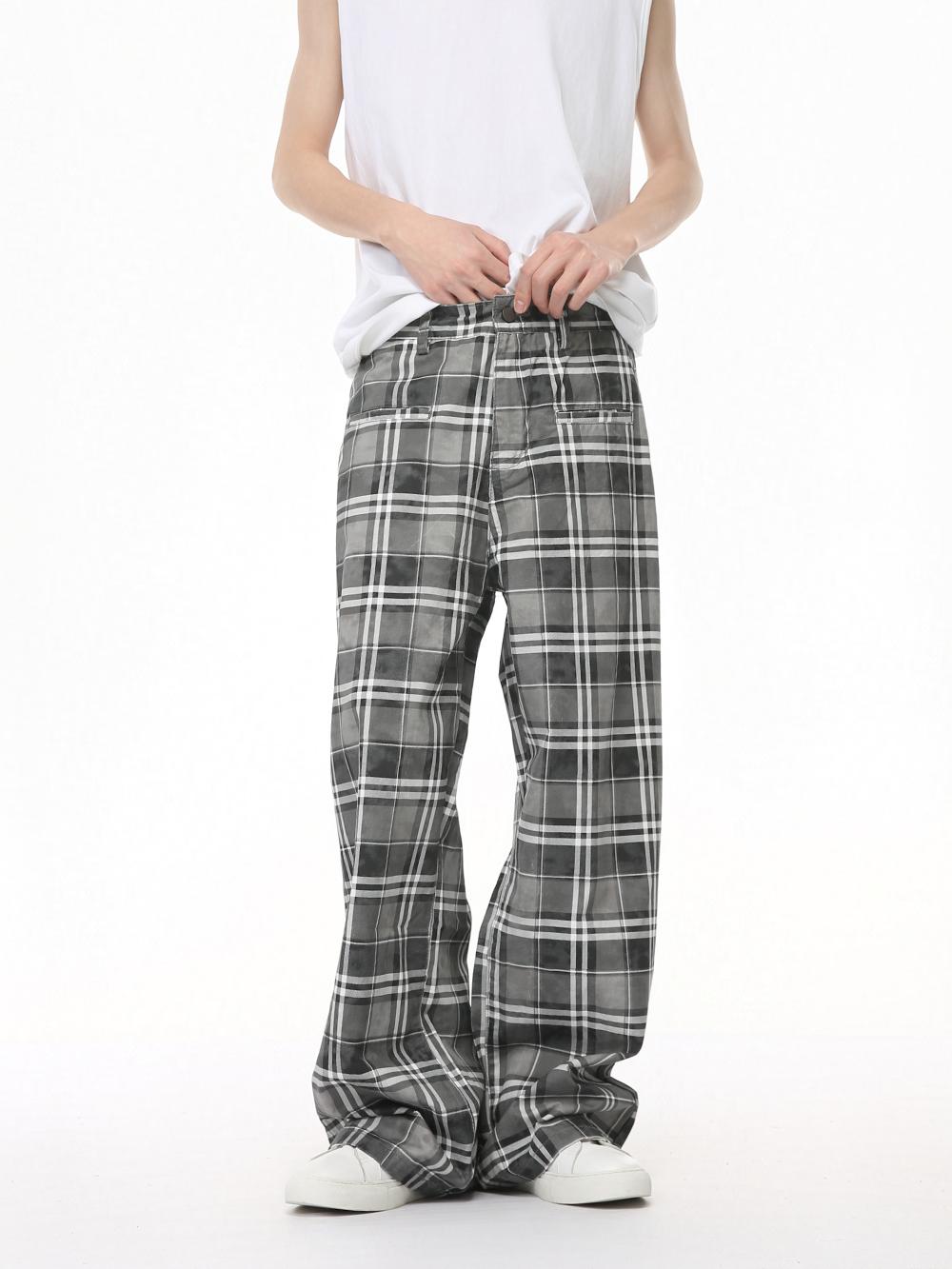 Pantalones sueltos de ajuste casual a rayas 