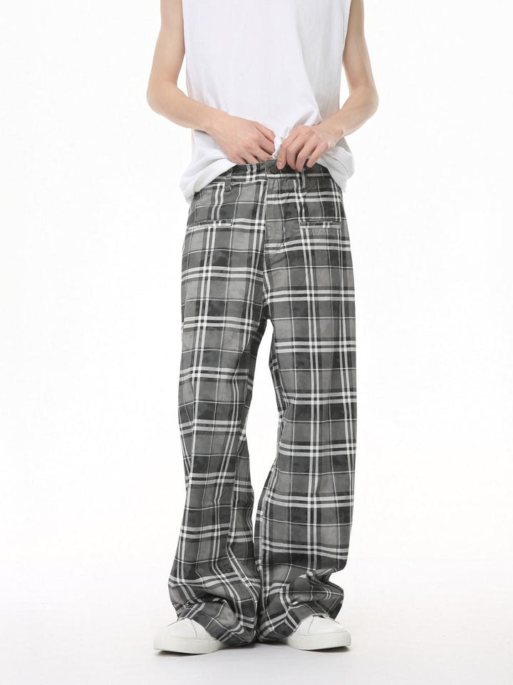 Pantalones sueltos de ajuste casual a rayas 