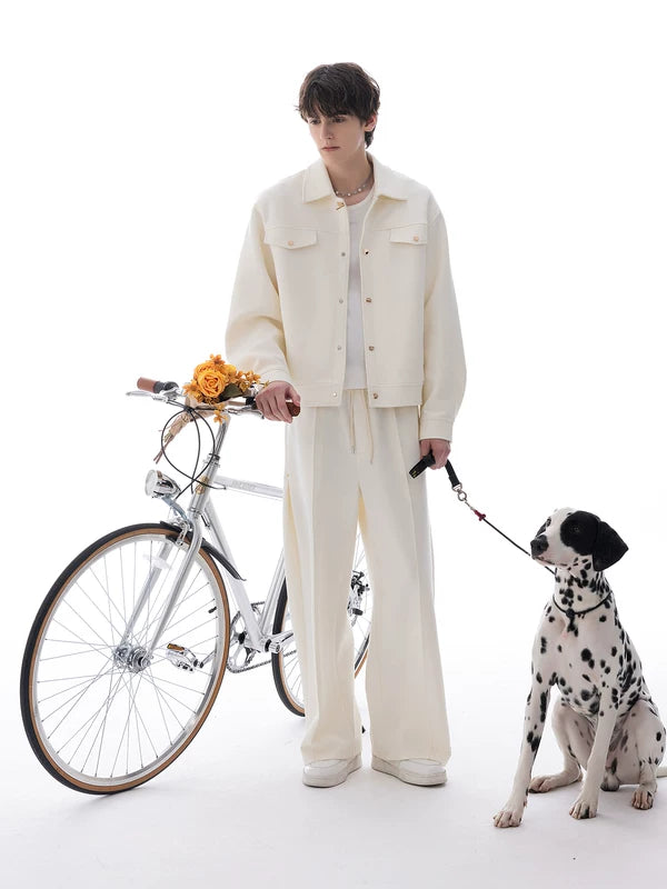 Veste et pantalon décontractés à coupe ample 