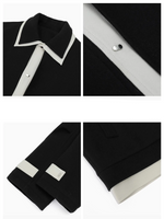 Contrast Color Wool Two-piece Jacket