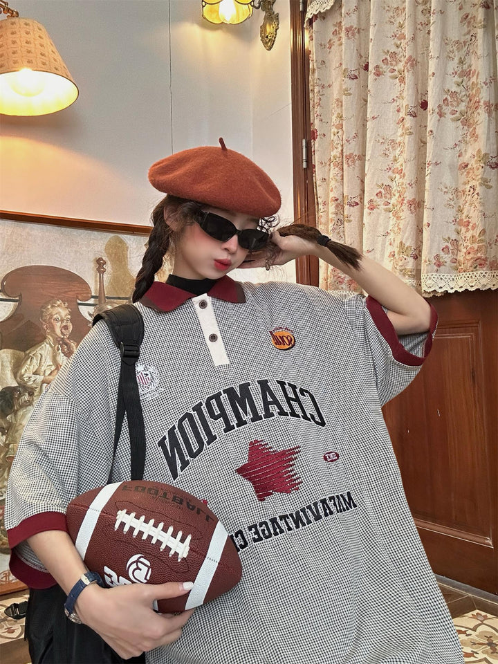 Polo Collar Loose T-shirt