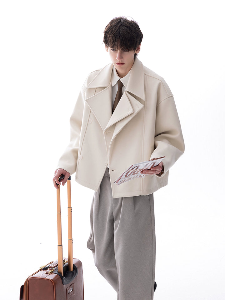 Woolen Suit Collar Jacket
