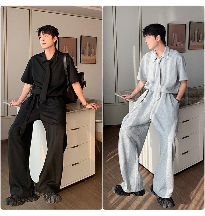 Short-sleeved Casual Jumpsuit (one-piece)