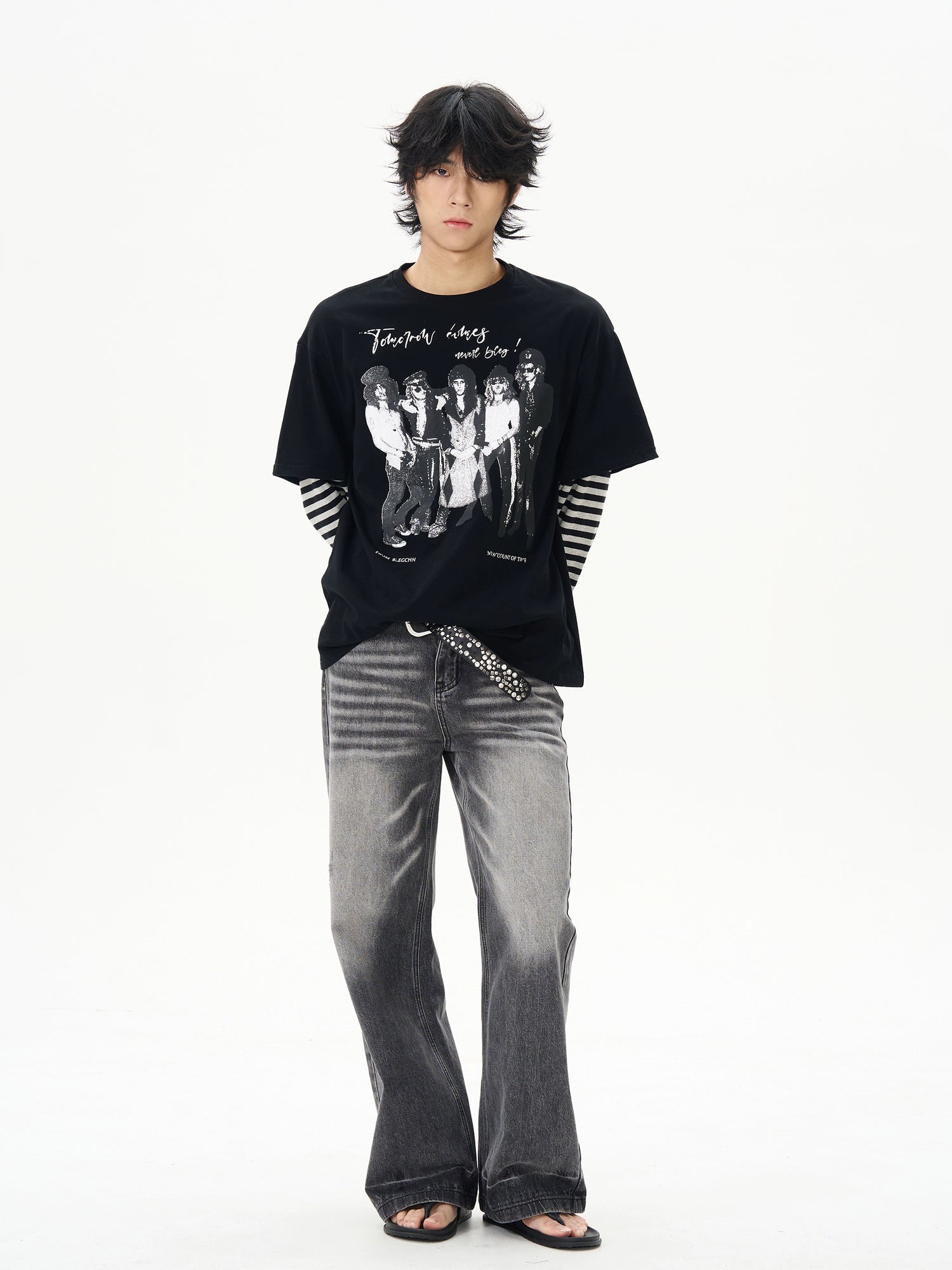 Striped Graphic Pullover