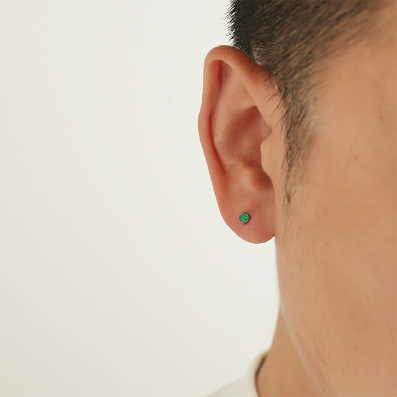 Sterling Silver Small Round Stud Earrings