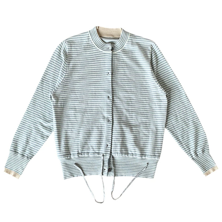 חולצת סווטשירט עם כפתורים ומס stripes 