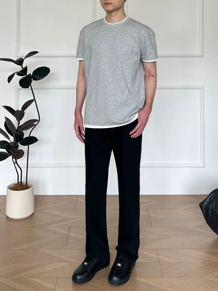 Gerade geschnittene Slim Fit Freizeit-Hosen 