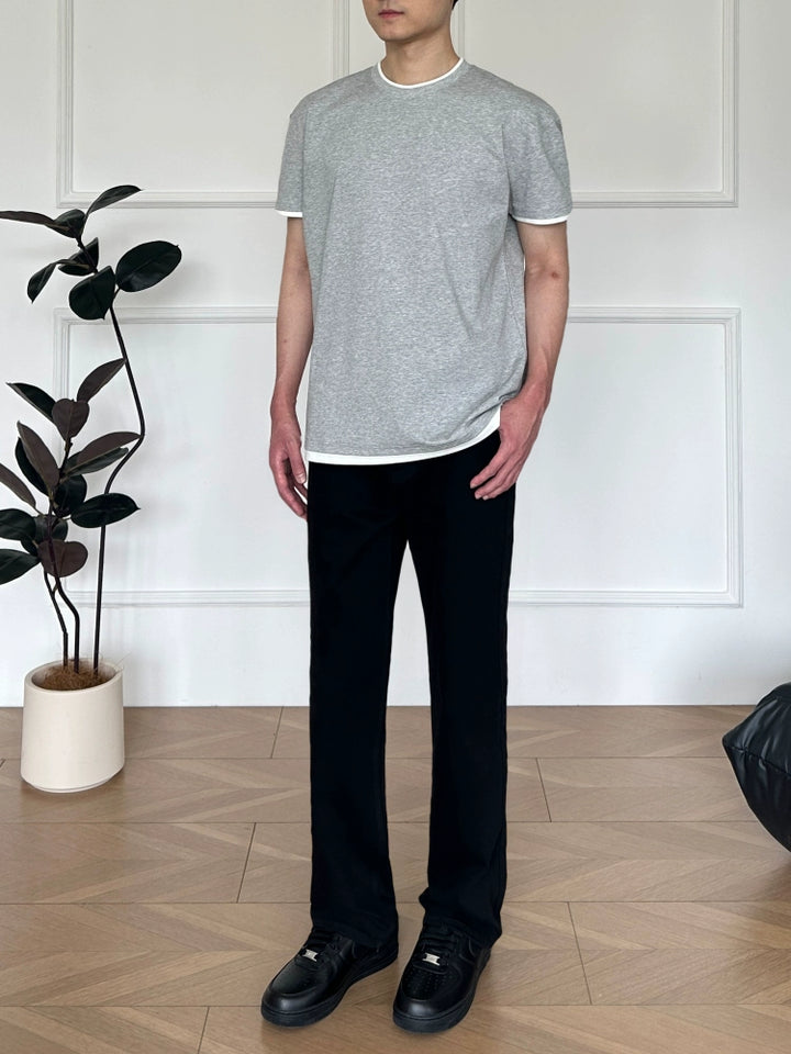 Gerade geschnittene Slim Fit Freizeit-Hosen 