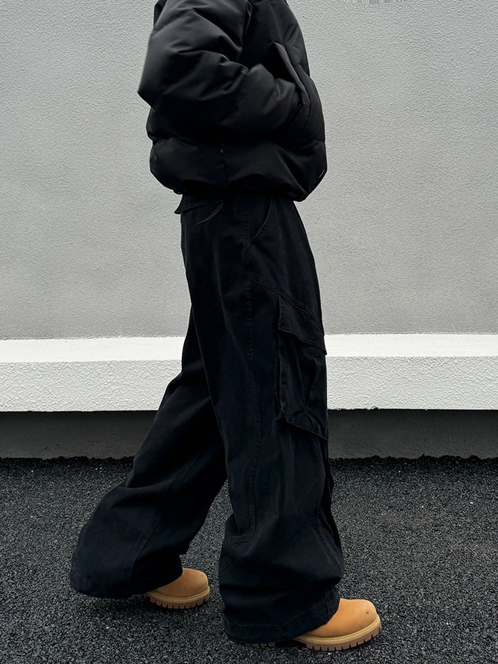 Large Pocket Straight-leg Cargo Pants