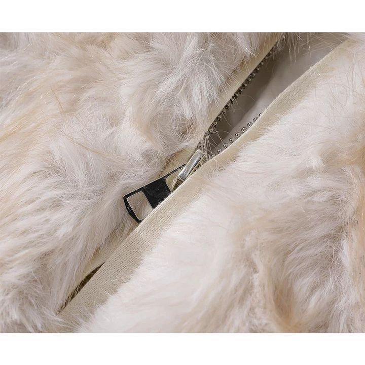 Chaqueta de manga de punto con parche de piel sintética 