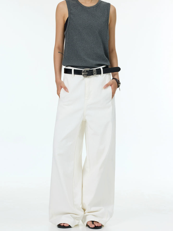 Loose Multi-Pocket Straight Casual Pants