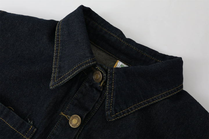 Denimjacke und hochgeschnittene Shorts Set 