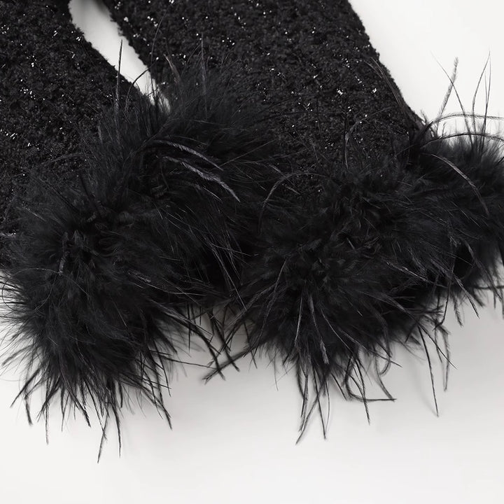 Unique Design Short Feathered Jacket