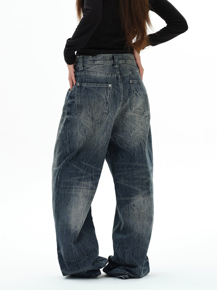 Pantalons larges à motif étoile rétro 