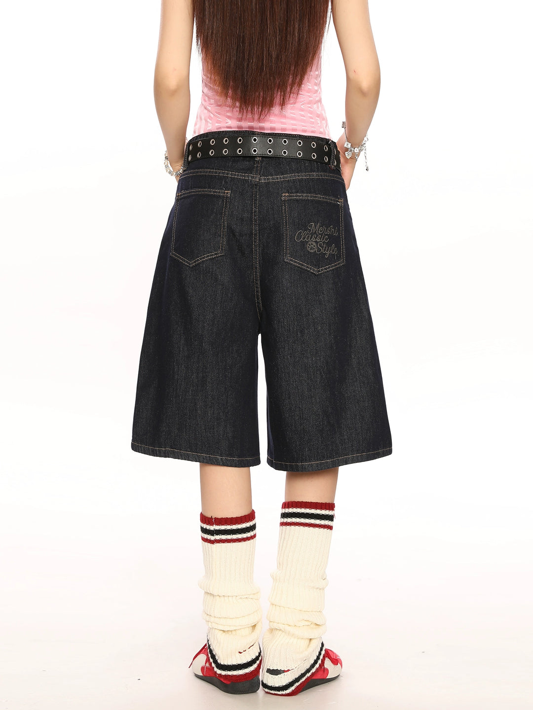 Distressed vida ben cropped denim byxor 