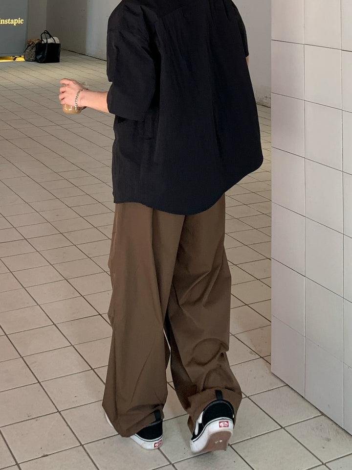 Pantalones casuales anchos y transpirables minimalistas 