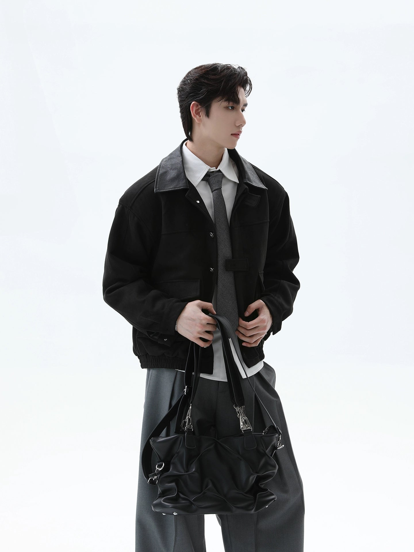 Deri Yaka Püsküllü Sonbahar Ceketi 