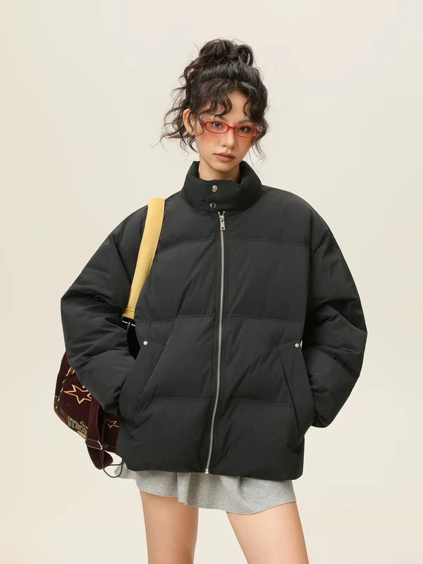 Stand Collar Puffer Cotton-Padded Jacket