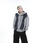 Plaid Shawl Hooded Sweatshirt