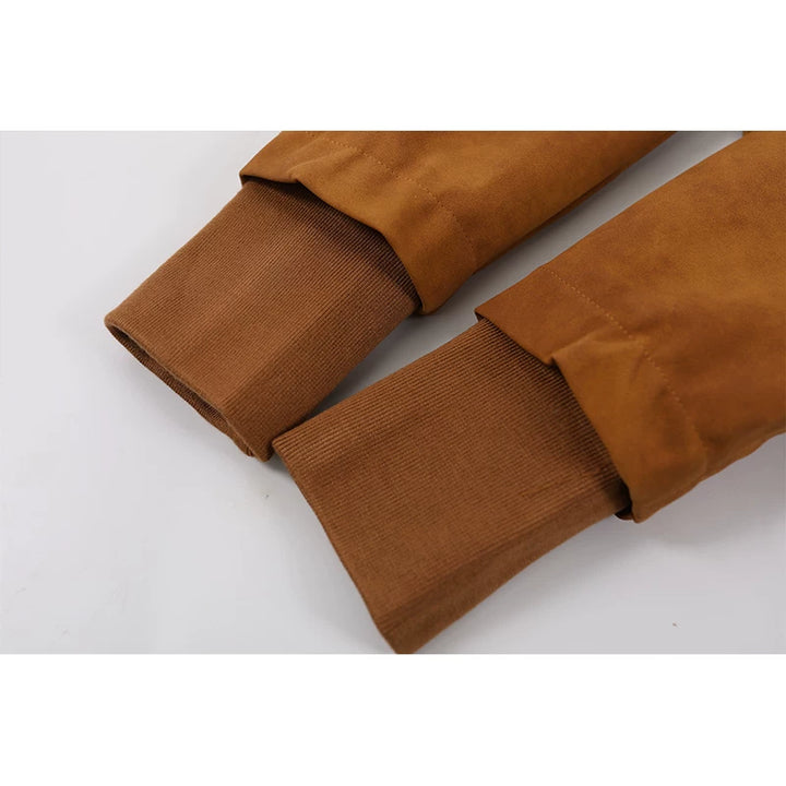 Stand Collar Suede Jacket and Skirt (sold separately)