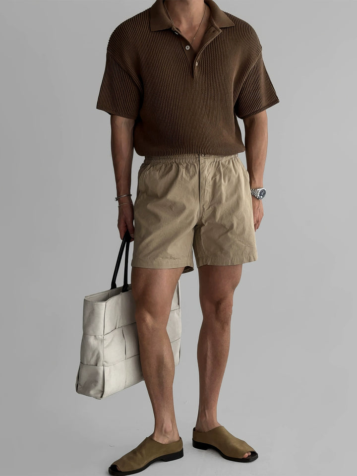 Elastic Waist Casual Shorts