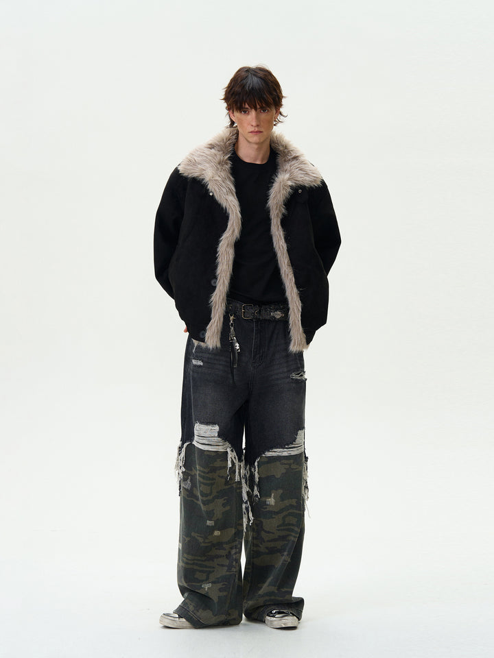 Retro Fur Collar Cotton Insulated Jacket