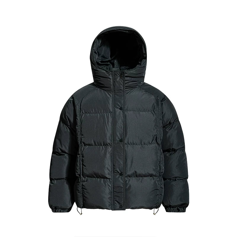 Hoodad bomullspadded pufferjacka 