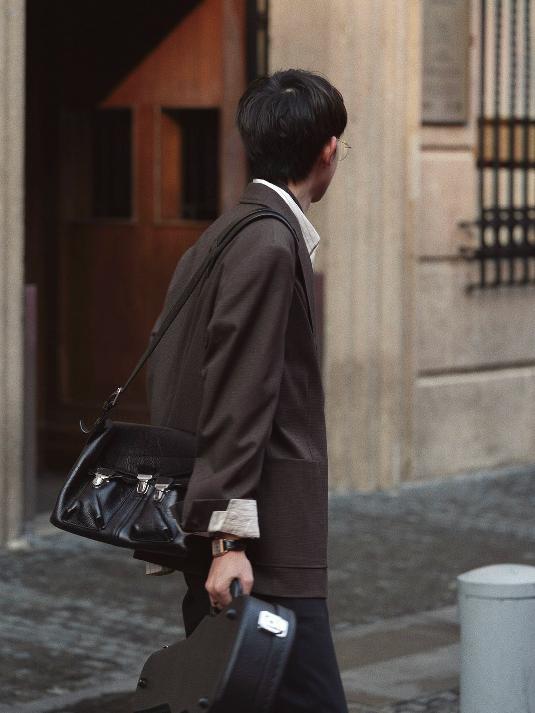 Plaid Suit Jacket with Patch Pockets